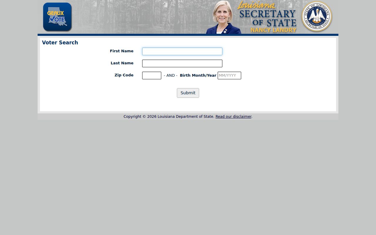 Louisiana voter lookup used for Jefferson Parish registration checks